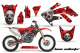 Dirt Bike Graphics Kit Decal Sticker Wrap For Honda CRF250R 2004-2009 BONES RED