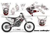 Dirt Bike Graphics Kit Decal Sticker Wrap For Honda CRF250R 2004-2009 BONES WHITE