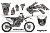 Dirt Bike Graphics Kit Decal Sticker Wrap For Honda CRF250R 2004-2009 BUTTERFLIES BLACK SILVER