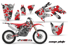 Load image into Gallery viewer, Dirt Bike Graphics Kit Decal Sticker Wrap For Honda CRF250R 2004-2009 CAMOPLATE RED-atv motorcycle utv parts accessories gear helmets jackets gloves pantsAll Terrain Depot