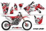 Dirt Bike Graphics Kit Decal Sticker Wrap For Honda CRF250R 2004-2009 CAMOPLATE RED