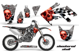 Dirt Bike Graphics Kit Decal Sticker Wrap For Honda CRF250R 2004-2009 CHECKERED RED SILVER-atv motorcycle utv parts accessories gear helmets jackets gloves pantsAll Terrain Depot