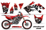 Dirt Bike Graphics Kit Decal Sticker Wrap For Honda CRF250R 2004-2009 CHECKERED SILVER RED