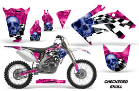 Dirt Bike Graphics Kit Decal Sticker Wrap For Honda CRF250R 2004-2009 CHECKERED BLUE PINK-atv motorcycle utv parts accessories gear helmets jackets gloves pantsAll Terrain Depot