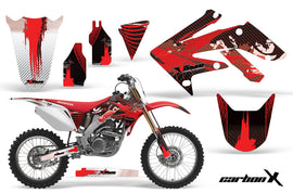 Dirt Bike Graphics Kit Decal Sticker Wrap For Honda CRF250R 2004-2009 CARBONX RED-atv motorcycle utv parts accessories gear helmets jackets gloves pantsAll Terrain Depot
