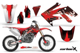 Dirt Bike Graphics Kit Decal Sticker Wrap For Honda CRF250R 2004-2009 CARBONX RED