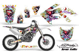 Dirt Bike Graphics Kit Decal Sticker Wrap For Honda CRF250R 2004-2009 EDHLK WHITE