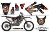Dirt Bike Graphics Kit Decal Sticker Wrap For Honda CRF250R 2004-2009 EDHP BLACK