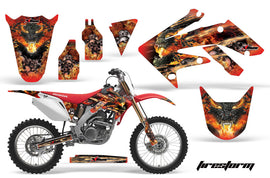 Dirt Bike Graphics Kit Decal Sticker Wrap For Honda CRF250R 2004-2009 FIRESTORM RED-atv motorcycle utv parts accessories gear helmets jackets gloves pantsAll Terrain Depot