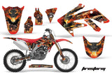 Dirt Bike Graphics Kit Decal Sticker Wrap For Honda CRF250R 2004-2009 FIRESTORM RED