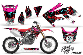 Dirt Bike Graphics Kit Decal Sticker Wrap For Honda CRF250R 2004-2009 FRENZY RED-atv motorcycle utv parts accessories gear helmets jackets gloves pantsAll Terrain Depot