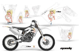 Dirt Bike Graphics Kit Decal Sticker Wrap For Honda CRF250R 2004-2009 MANDY WHITE