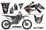 Dirt Bike Graphics Kit Decal Sticker Wrap For Honda CRF250R 2004-2009 HATTER SILVER BLACK