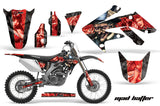 Dirt Bike Graphics Kit Decal Sticker Wrap For Honda CRF250R 2004-2009 HATTER RED BLACK