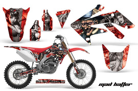 Dirt Bike Graphics Kit Decal Sticker Wrap For Honda CRF250R 2004-2009 HATTER SILVER RED-atv motorcycle utv parts accessories gear helmets jackets gloves pantsAll Terrain Depot