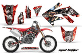Dirt Bike Graphics Kit Decal Sticker Wrap For Honda CRF250R 2004-2009 HATTER SILVER RED
