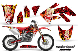 Dirt Bike Graphics Kit Decal Sticker Wrap For Honda CRF250R 2004-2009 MOTO MANDY RED-atv motorcycle utv parts accessories gear helmets jackets gloves pantsAll Terrain Depot