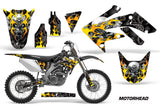 Dirt Bike Graphics Kit Decal Sticker Wrap For Honda CRF250R 2004-2009 MOTORHEAD BLACK