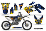 Dirt Bike Graphics Kit Decal Sticker Wrap For Honda CRF250R 2004-2009 MOTORHEAD BLUE