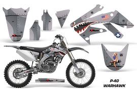 Dirt Bike Graphics Kit Decal Sticker Wrap For Honda CRF250R 2004-2009 WARHAWK SILVER-atv motorcycle utv parts accessories gear helmets jackets gloves pantsAll Terrain Depot
