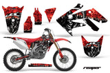 Dirt Bike Graphics Kit Decal Sticker Wrap For Honda CRF250R 2004-2009 REAPER RED