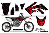 Dirt Bike Graphics Kit Decal Sticker Wrap For Honda CRF250R 2004-2009 RELOADED RED BLACK