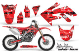 Dirt Bike Graphics Kit Decal Sticker Wrap For Honda CRF250R 2004-2009 SSSH BLACK RED
