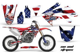 Dirt Bike Graphics Kit Decal Sticker Wrap For Honda CRF250R 2004-2009 USA SINS-atv motorcycle utv parts accessories gear helmets jackets gloves pantsAll Terrain Depot