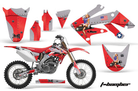 Dirt Bike Graphics Kit Decal Sticker Wrap For Honda CRF250R 2004-2009 TBOMBER RED-atv motorcycle utv parts accessories gear helmets jackets gloves pantsAll Terrain Depot
