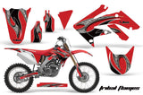 Dirt Bike Graphics Kit Decal Sticker Wrap For Honda CRF250R 2004-2009 TRIBAL BLACK RED