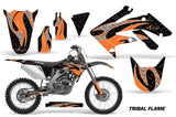 Dirt Bike Graphics Kit Decal Sticker Wrap For Honda CRF250R 2004-2009 TRIBAL ORANGE BLACK