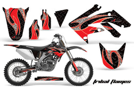 Dirt Bike Graphics Kit Decal Sticker Wrap For Honda CRF250R 2004-2009 TRIBAL RED BLACK-atv motorcycle utv parts accessories gear helmets jackets gloves pantsAll Terrain Depot