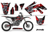 Dirt Bike Graphics Kit Decal Sticker Wrap For Honda CRF250R 2004-2009 TOXIC RED BLACK
