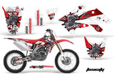 Dirt Bike Graphics Kit Decal Sticker Wrap For Honda CRF250R 2004-2009 TOXIC RED WHITE