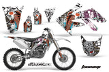 Dirt Bike Graphics Kit Decal Sticker Wrap For Honda CRF250R 2004-2009 TSUNAMI WHITE