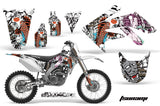 Dirt Bike Graphics Kit Decal Sticker Wrap For Honda CRF250R 2004-2009 TSUNAMI WHITE