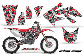 Dirt Bike Graphics Kit Decal Sticker Wrap For Honda CRF250R 2004-2009 URBAN CAMO RED-atv motorcycle utv parts accessories gear helmets jackets gloves pantsAll Terrain Depot