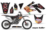 Dirt Bike Graphics Kit Decal Sticker Wrap For Honda CRF250R 2004-2009 VEGAS BLACK