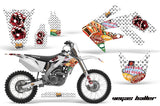 Dirt Bike Graphics Kit Decal Sticker Wrap For Honda CRF250R 2004-2009 VEGAS WHITE