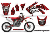 Dirt Bike Graphics Kit Decal Sticker Wrap For Honda CRF250R 2004-2009 WIDOW BLACK RED