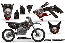 Graphics Kit Decal Sticker Wrap + # Plates For Honda CRF250R 2004-2009 BONES BLACK-atv motorcycle utv parts accessories gear helmets jackets gloves pantsAll Terrain Depot