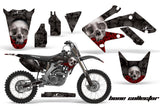 Graphics Kit Decal Sticker Wrap + # Plates For Honda CRF250R 2004-2009 BONES BLACK