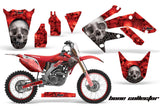 Graphics Kit Decal Sticker Wrap + # Plates For Honda CRF250R 2004-2009 BONES RED