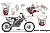 Graphics Kit Decal Sticker Wrap + # Plates For Honda CRF250R 2004-2009 BONES WHITE