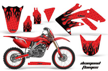 Load image into Gallery viewer, Graphics Kit Decal Sticker Wrap + # Plates For Honda CRF250R 2004-2009 DIAMOND FLAMES BLACK RED-atv motorcycle utv parts accessories gear helmets jackets gloves pantsAll Terrain Depot