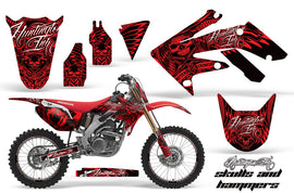Graphics Kit Decal Sticker Wrap + # Plates For Honda CRF250R 2004-2009 HISH RED-atv motorcycle utv parts accessories gear helmets jackets gloves pantsAll Terrain Depot