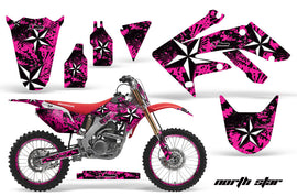 Graphics Kit Decal Sticker Wrap + # Plates For Honda CRF250R 2004-2009 NORTHSTAR PINK-atv motorcycle utv parts accessories gear helmets jackets gloves pantsAll Terrain Depot