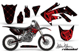 Graphics Kit Decal Sticker Wrap + # Plates For Honda CRF250R 2004-2009 RELOADED RED BLACK