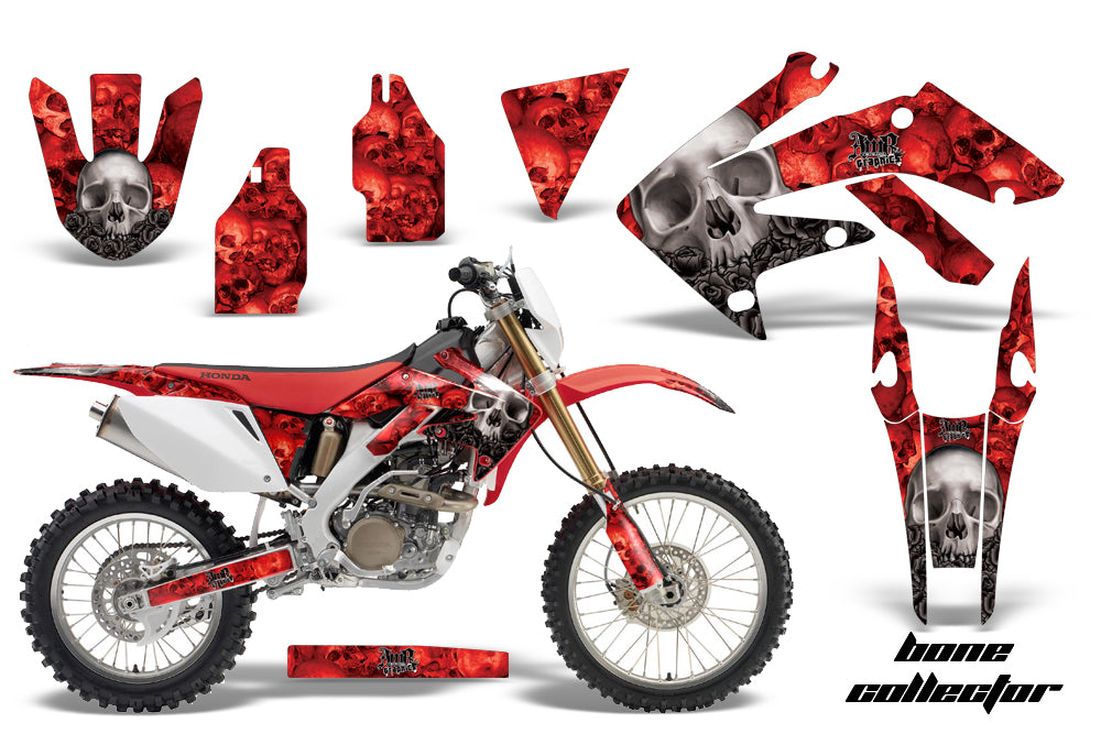 Dirt Bike Decal Graphics Kit MX Sticker Wrap For Honda CRF250X 2004-2017 BONES RED-atv motorcycle utv parts accessories gear helmets jackets gloves pantsAll Terrain Depot