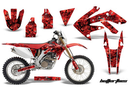 Dirt Bike Decal Graphics Kit MX Sticker Wrap For Honda CRF250X 2004-2017 BUTTERFLIES BLACK RED-atv motorcycle utv parts accessories gear helmets jackets gloves pantsAll Terrain Depot